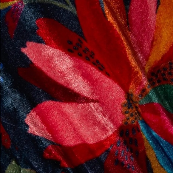 NWT Farm Rio Velvet Dress in Black Banana Sky Size Medium - Picture 3 of 12